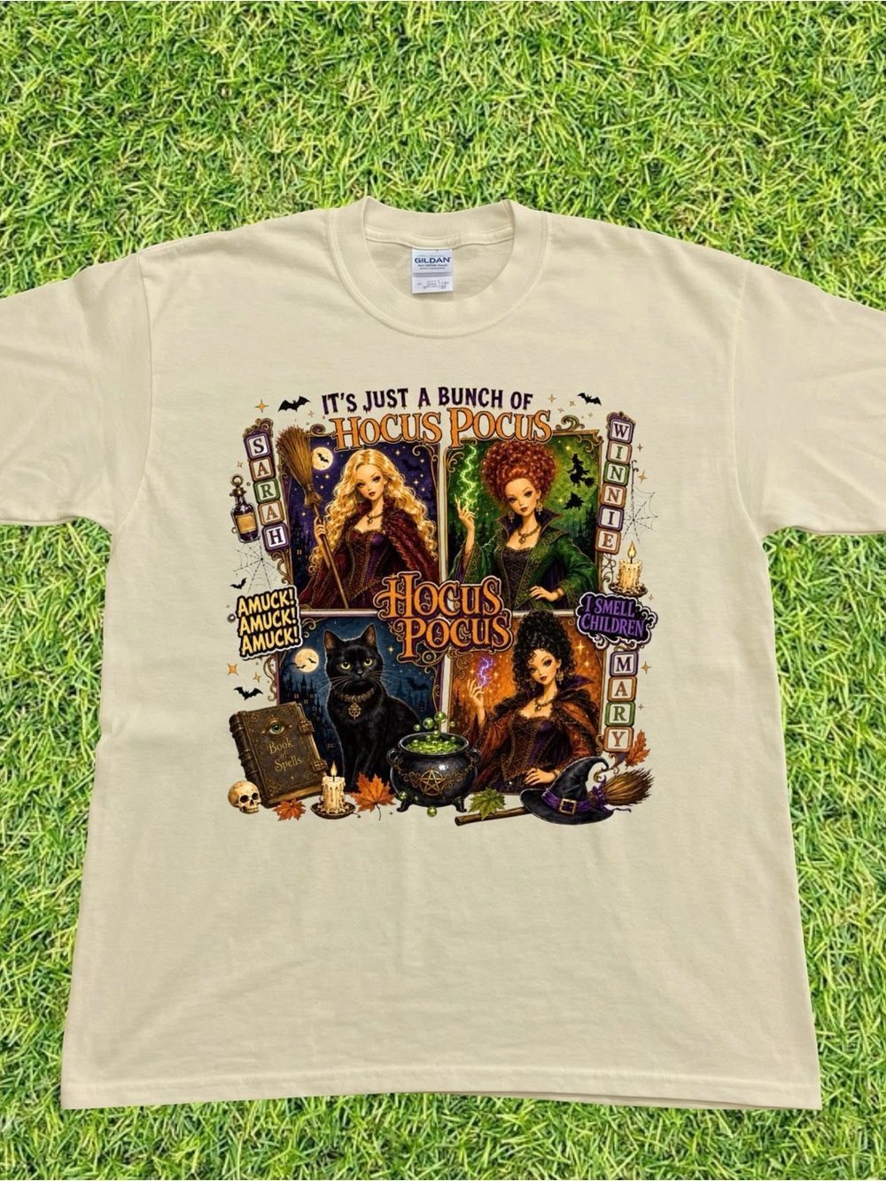 Gildan Cream Hocus Pocus Graphic Tee
